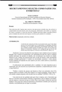 Analu Lunelli - RECRUTAMENTO E SELEÇAO - COMO FAZER UMA ENTREVISTA pdf