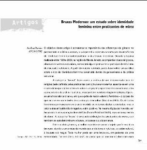 Andrea Osorio – BRUXAS MODERNAS – UM ESTUDO SOBRE A IDENTIDADE FEMININA ENTRE PRATICANTES DE WICCA pdf