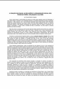 Vicente Beltran Anglada - A CRIAÇAO DAS RAÇAS, AS RELIGIOES E A ORGANIZAÇAO SOCIAL DOS POVOS DA TERRA