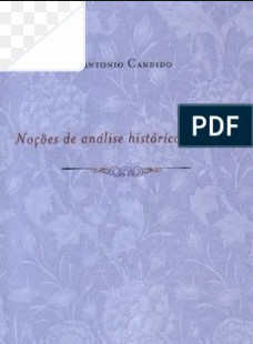 Antonio Candido – NOÇOES DE ANALISE HISTORICO LITERARIAS pdf