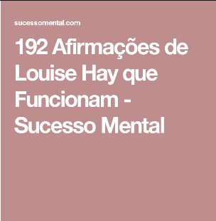 192 Afirmacoes - Louise Hay