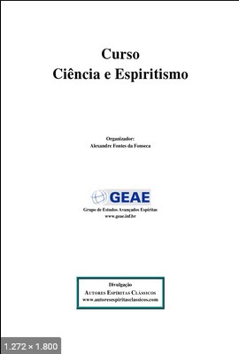 Curso Ciencia e Espiritismo - Alexandre Fontes da Fonseca