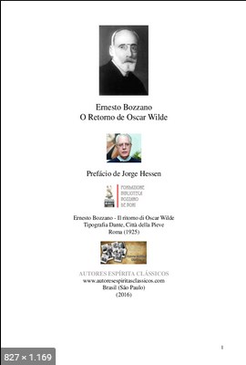 O Retorno de Oscar Wilde (Ernesto Bozzano)