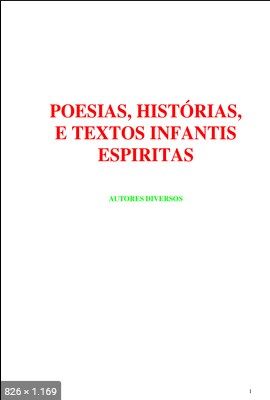 Poesias, Historias e Textos Infantis Espiritas (autores diversos)