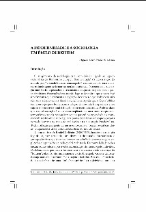 Augusto de Oliveira – A MODERNIDADE E A SOCIOLOGIA EM DURKHEIM pdf