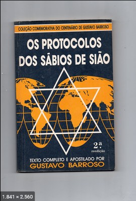 Os Protocolos Dos Sabios de Sia – Gustavo Barroso