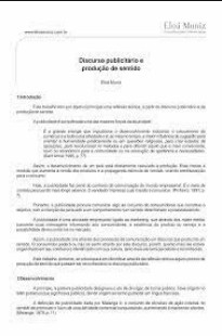Eloa Muniz - DISCURSO PUBLICITARIO E PRODUÇAO DE SENTIDO pdf
