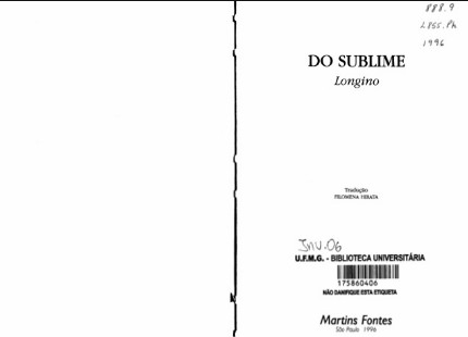Filomena Hirata - DO SUBLIME - LONGINO pdf