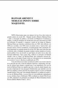 Hannah Arendt Merleau Ponty - SOBRE MAQUIAVEL pdf