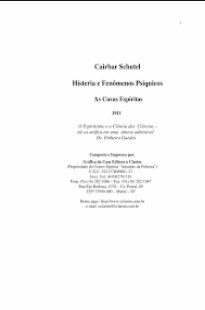 Histeria e Fenômenos Psíquicos – As Curas Espíritas (Cairbar Schutel) pdf