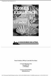 L. P. Baçan – NOMES FEMININOS pdf