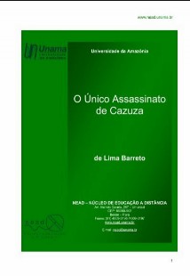 Lima Barreto - O UNICO ASSASSINATO DE CAZUZA rtf