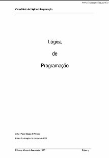 Logica de Programaçao – Paulo Sergio de Moraes pdf