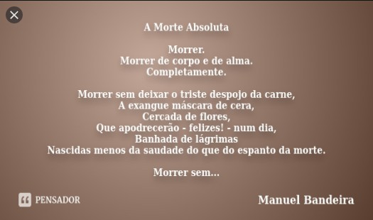 Manuel Bandeira - A MORTE ABSOLUTA doc