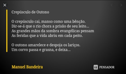 Manuel Bandeira – CREPUSCULO DE OUTONO doc