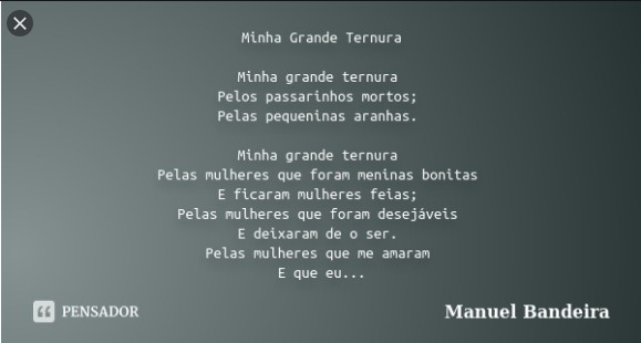 Manuel Bandeira - MINHA GRANDE TERNURA doc
