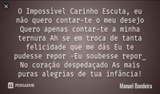 Manuel Bandeira – O IMPOSSIVEL CARINHO doc