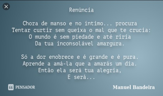 Manuel Bandeira - RENUNCIA doc