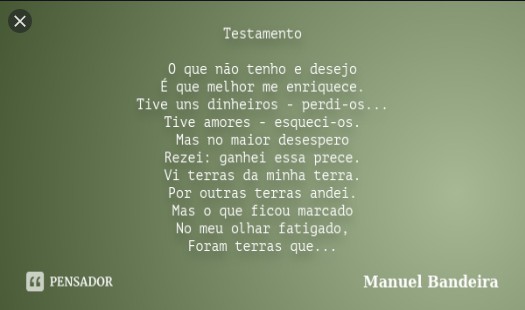 Manuel Bandeira – TESTAMENTO doc
