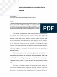 Alvaro Bianchi - PEQUENO GUIA SOBRE O PROJETO DE PESQUISA pdf